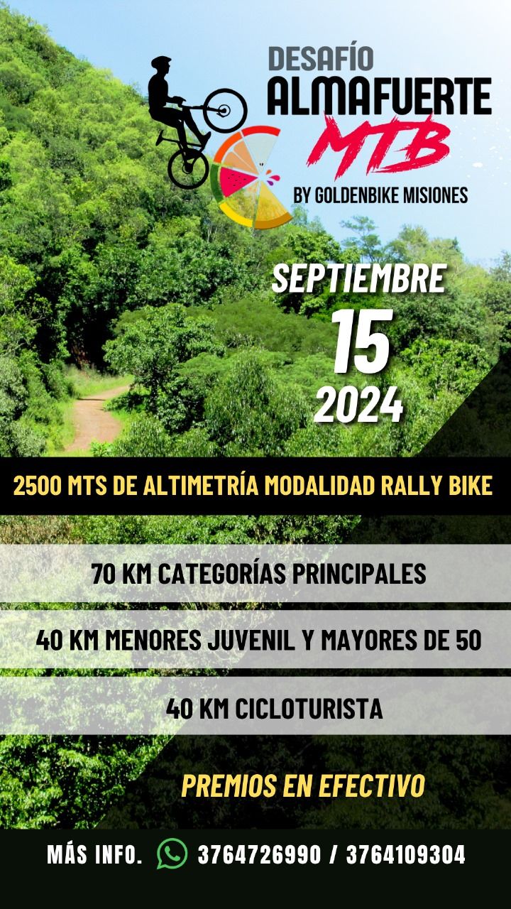 Flyer Desafío Almafuerte MTB