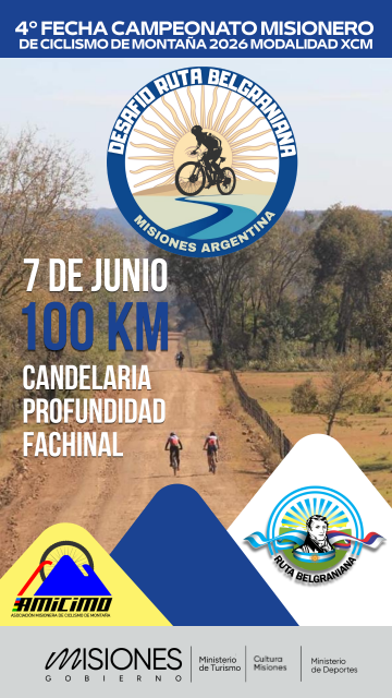 Flyer Desafío Ruta Belgraniana - 4ta fecha Campeonato Misionero